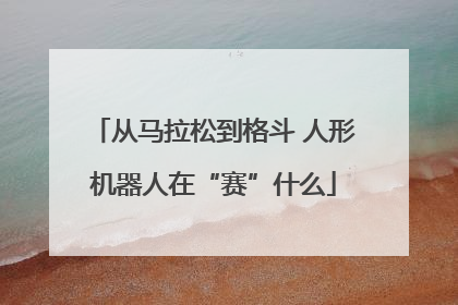 从马拉松到格斗 人形机器人在“赛”什么