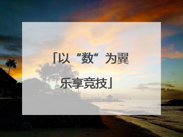 以“数”为翼 乐享竞技