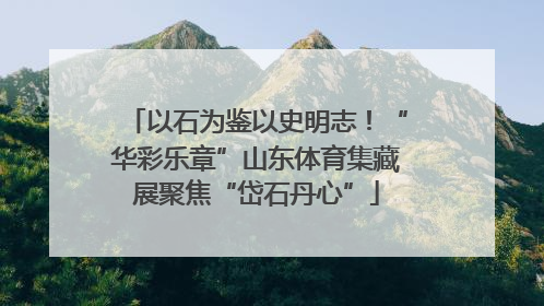 以石为鉴以史明志！“华彩乐章”山东体育集藏展聚焦“岱石丹心”
