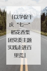 以学促干庆“七一” 稻花香集团党委主题实践走进百里荒