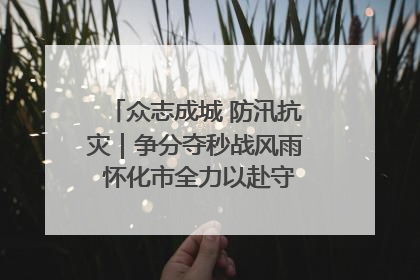 众志成城 防汛抗灾｜争分夺秒战风雨 怀化市全力以赴守护人民群众安全