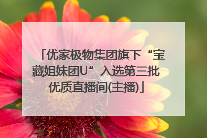 优家极物集团旗下“宝藏姐妹团U”入选第三批优质直播间(主播)