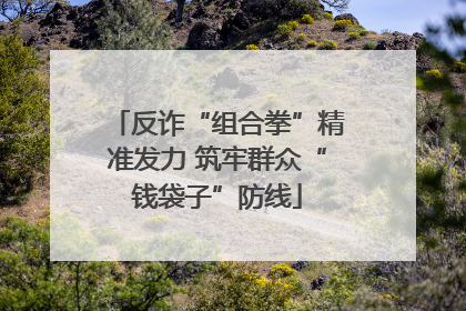 反诈“组合拳”精准发力 筑牢群众“钱袋子”防线