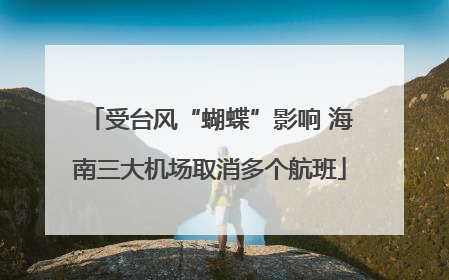 受台风“蝴蝶”影响 海南三大机场取消多个航班