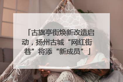 古旗亭街焕新改造启动，扬州古城“网红街巷”将添“新成员”
