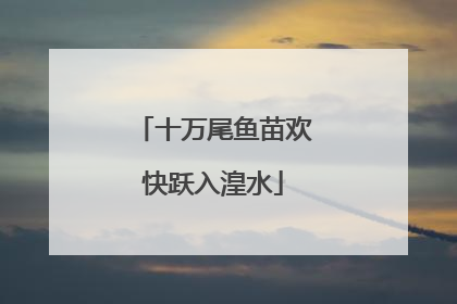 十万尾鱼苗欢快跃入湟水
