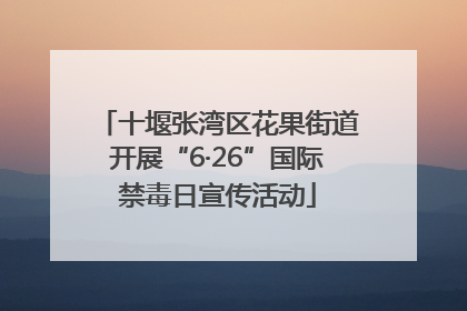 十堰张湾区花果街道开展“6·26”国际禁毒日宣传活动