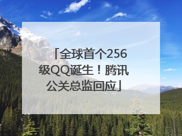 全球首个256级QQ诞生！腾讯公关总监回应