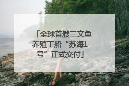 全球首艘三文鱼养殖工船“苏海1号”正式交付