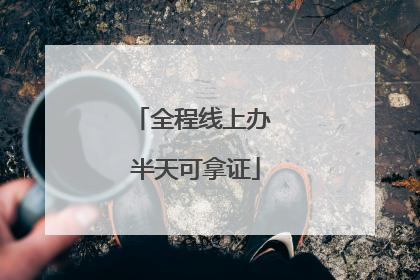 全程线上办 半天可拿证