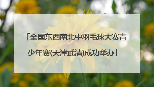全国东西南北中羽毛球大赛青少年赛(天津武清)成功举办