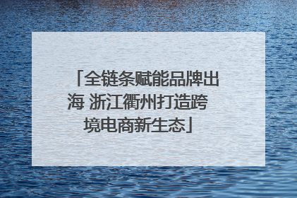 全链条赋能品牌出海 浙江衢州打造跨境电商新生态
