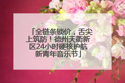 全链条锁价，舌尖上筑防！德州天衢新区24小时硬核护航新青年音乐节