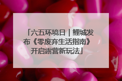 六五环境日｜鲤城发布《零废弃生活指南》开启露营新玩法