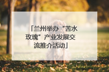 兰州举办“苦水玫瑰”产业发展交流推介活动