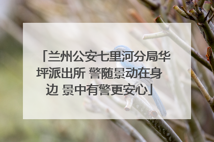 兰州公安七里河分局华坪派出所 警随景动在身边 景中有警更安心