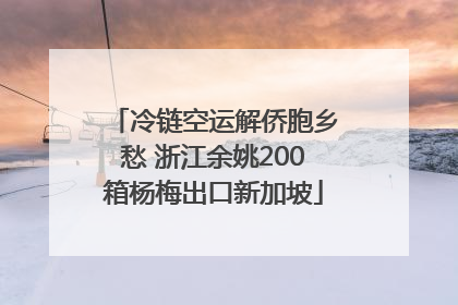 冷链空运解侨胞乡愁 浙江余姚200箱杨梅出口新加坡