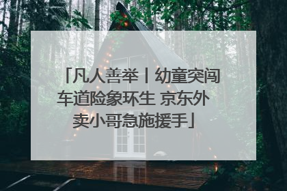 凡人善举丨幼童突闯车道险象环生 京东外卖小哥急施援手