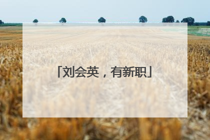 刘会英，有新职