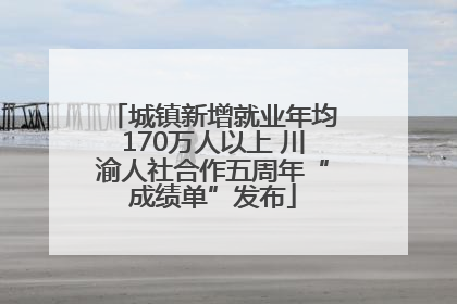 城镇新增就业年均170万人以上 川渝人社合作五周年“成绩单”发布