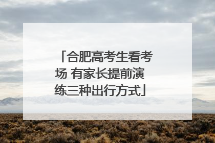 合肥高考生看考场 有家长提前演练三种出行方式