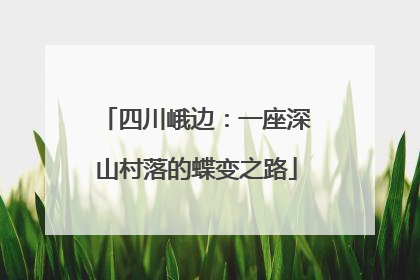 四川峨边：一座深山村落的蝶变之路