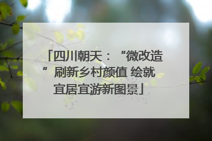 四川朝天：“微改造”刷新乡村颜值 绘就宜居宜游新图景