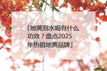 地黄泡水喝有什么功效？盘点2025年热销地黄品牌