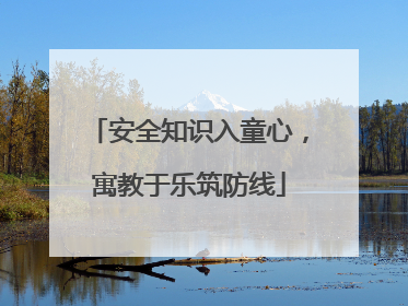 安全知识入童心，寓教于乐筑防线
