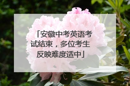 安徽中考英语考试结束，多位考生反映难度适中