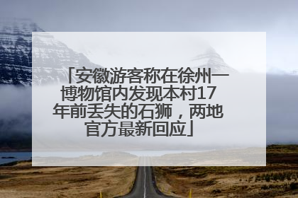 安徽游客称在徐州一博物馆内发现本村17年前丢失的石狮，两地官方最新回应
