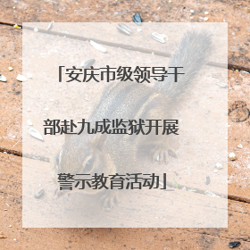 安庆市级领导干部赴九成监狱开展警示教育活动