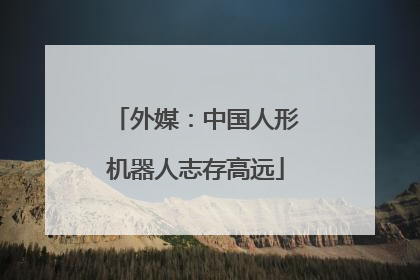外媒：中国人形机器人志存高远