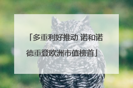 多重利好推动 诺和诺德重登欧洲市值榜首