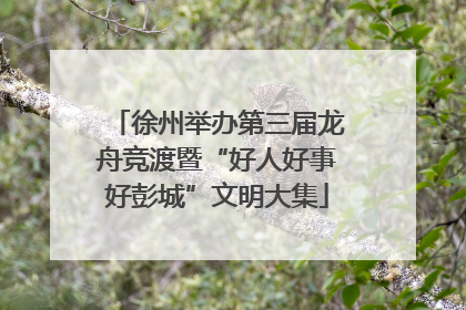 徐州举办第三届龙舟竞渡暨“好人好事好彭城”文明大集