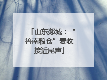 山东郯城：“鲁南粮仓”麦收接近尾声