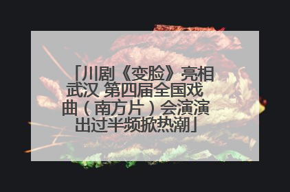 川剧《变脸》亮相武汉 第四届全国戏曲（南方片）会演演出过半频掀热潮