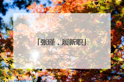 张瑾，履新职