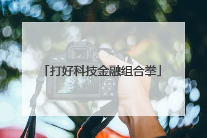 打好科技金融组合拳