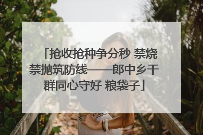 抢收抢种争分秒 禁烧禁抛筑防线——郎中乡干群同心守好 粮袋子