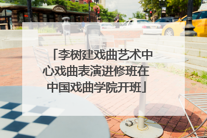 李树建戏曲艺术中心戏曲表演进修班在中国戏曲学院开班
