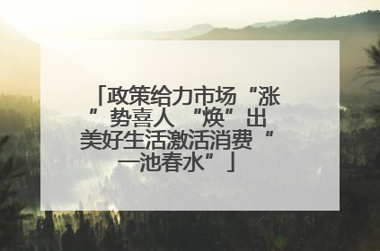 政策给力市场“涨”势喜人 “焕”出美好生活激活消费“一池春水”