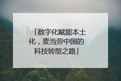 数字化赋能本土化，麦当劳中国的科技转型之路