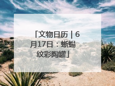 文物日历｜6月17日：蜥蜴纹彩陶罐
