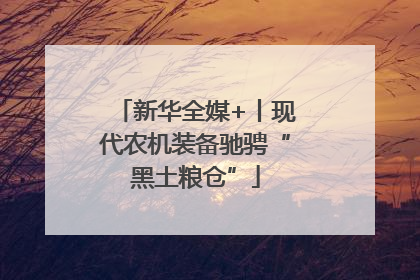 新华全媒+丨现代农机装备驰骋“黑土粮仓”
