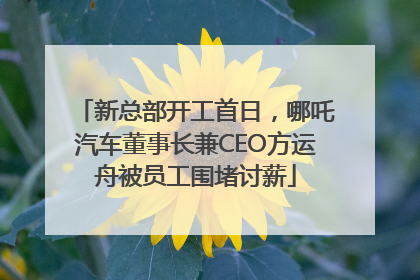 新总部开工首日，哪吒汽车董事长兼CEO方运舟被员工围堵讨薪
