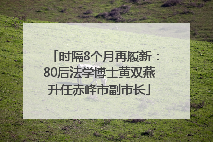 时隔8个月再履新：80后法学博士黄双燕升任赤峰市副市长