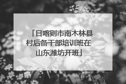 日喀则市南木林县村后备干部培训班在山东潍坊开班