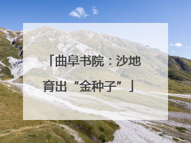 曲阜书院：沙地育出“金种子”