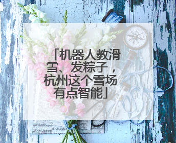 机器人教滑雪、发粽子，杭州这个雪场有点智能